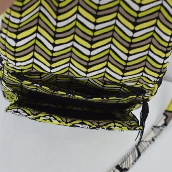 Vera Bradley Crossbody Multi bag Baroque Pattern Gently Used Condition has flaws - Picture 3 of 9